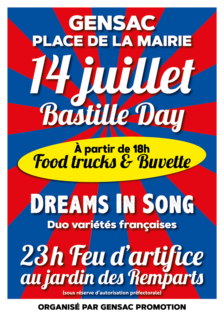 Fête du 14 juillet à Gensac « Bastille Day »